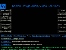 Tablet Screenshot of kaplanhtdesign.com